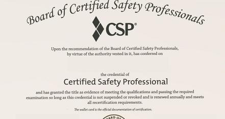 CERTIFIED SAFETY PROFESSIONAL (CSP) - PETROKASS